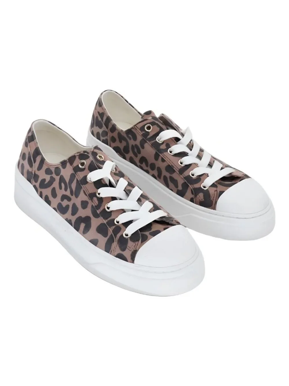 Stuart Weitzman Womens Sammy Sneakers Capucino Cheetah EU 36.5 5.5M - Picture 4 of 6